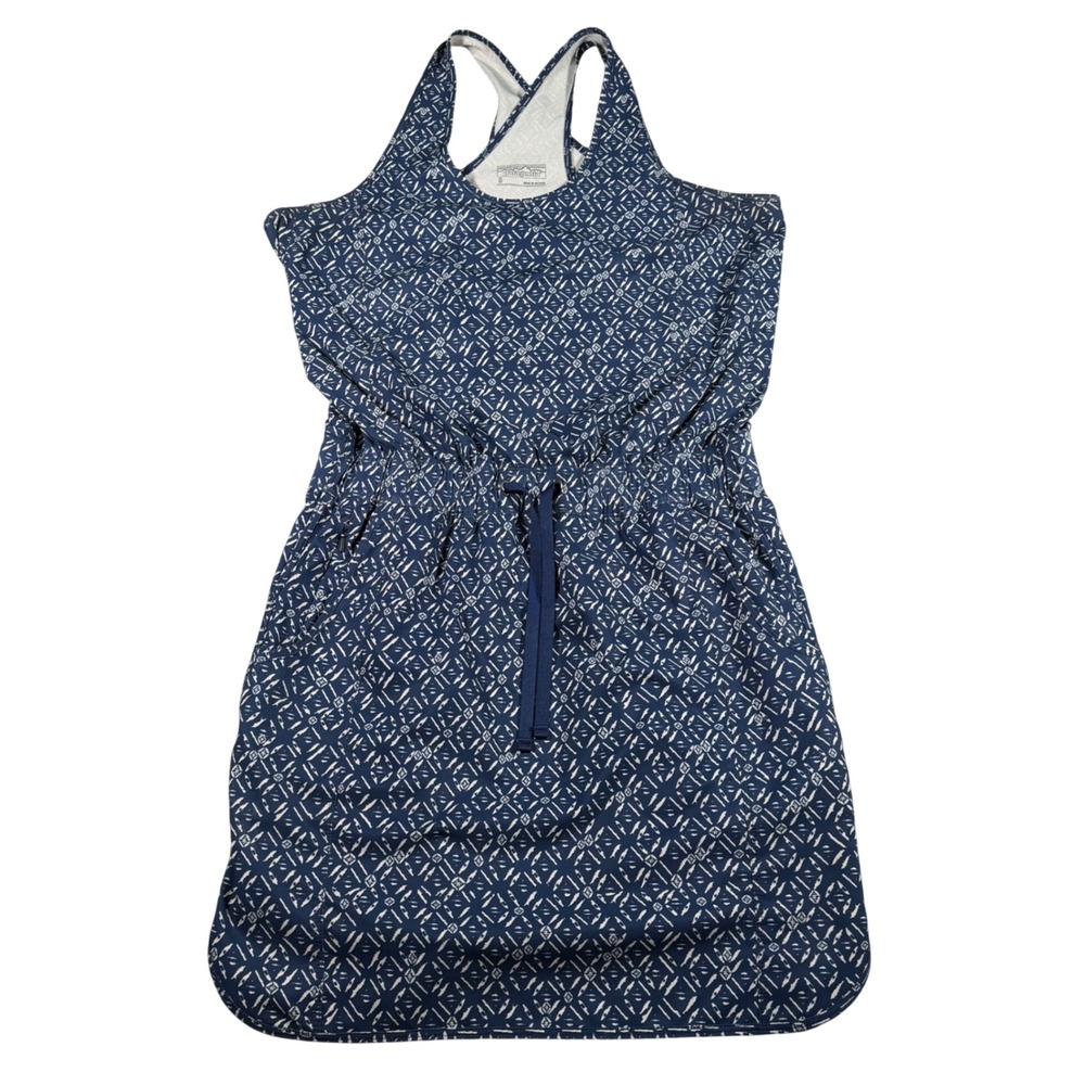 Patagonia Fleetwith Dress Womens Small Blue Geometric Racerback‎ STY58335